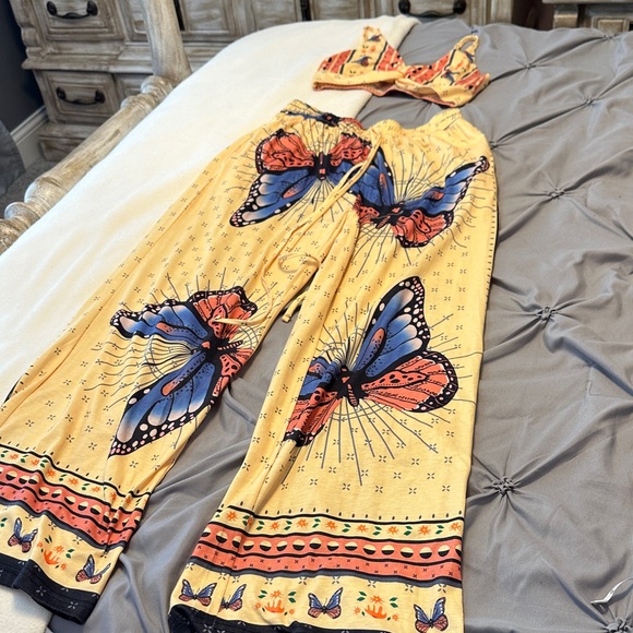 Chic Me Pants - Wide leg pants and crop set